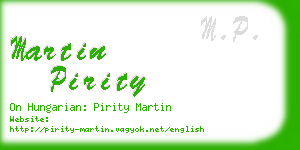 martin pirity business card